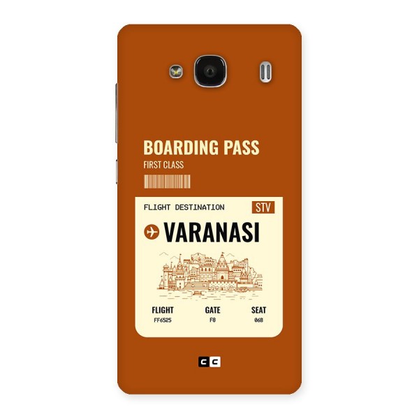 Varanasi Boarding Pass Back Case for Redmi 2s