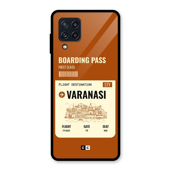 Varanasi Boarding Pass Glass Back Case for Galaxy M32