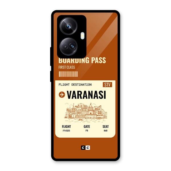 Varanasi Boarding Pass Glass Back Case for Realme 10 Pro Plus
