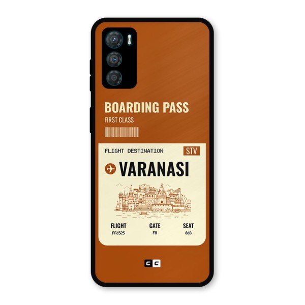 Varanasi Boarding Pass Metal Back Case for Moto G42