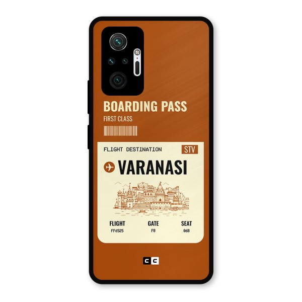 Varanasi Boarding Pass Metal Back Case for Redmi Note 10 Pro Max