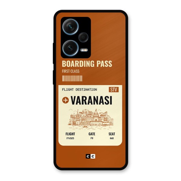 Varanasi Boarding Pass Metal Back Case for Redmi Note 12 Pro Plus 5G
