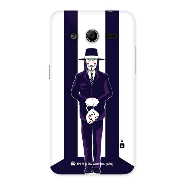 Vendetta Gentleman Holding Mask Illustration Back Case for Galaxy Core 2