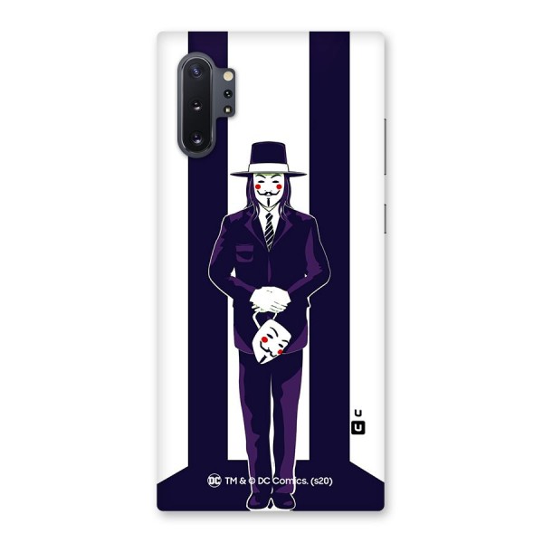 Vendetta Gentleman Holding Mask Illustration Back Case for Galaxy Note 10 Plus