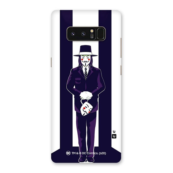 Vendetta Gentleman Holding Mask Illustration Back Case for Galaxy Note 8