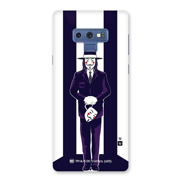 Vendetta Gentleman Holding Mask Illustration Back Case for Galaxy Note 9