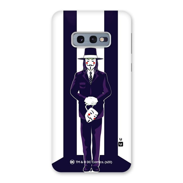 Vendetta Gentleman Holding Mask Illustration Back Case for Galaxy S10e
