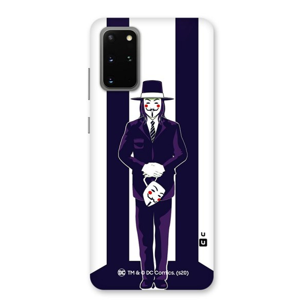 Vendetta Gentleman Holding Mask Illustration Back Case for Galaxy S20 Plus