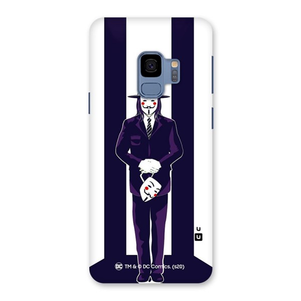 Vendetta Gentleman Holding Mask Illustration Back Case for Galaxy S9