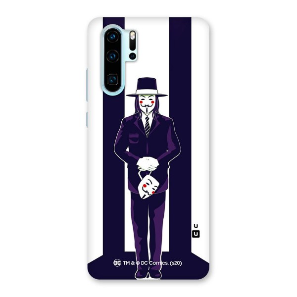 Vendetta Gentleman Holding Mask Illustration Back Case for Huawei P30 Pro