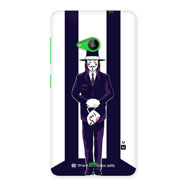 Vendetta Gentleman Holding Mask Illustration Back Case for Lumia 535