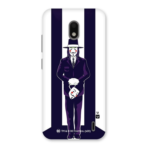 Vendetta Gentleman Holding Mask Illustration Back Case for Nokia 2.2
