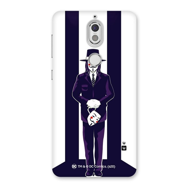 Vendetta Gentleman Holding Mask Illustration Back Case for Nokia 7