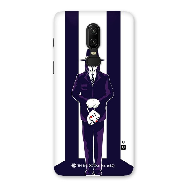 Vendetta Gentleman Holding Mask Illustration Back Case for OnePlus 6