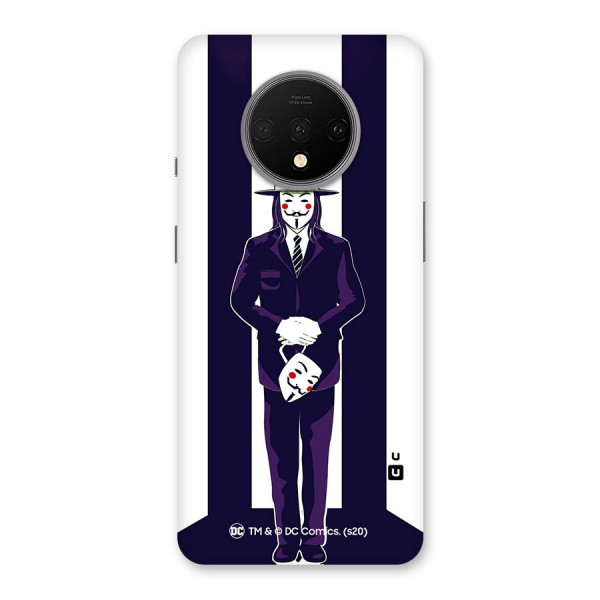 Vendetta Gentleman Holding Mask Illustration Back Case for OnePlus 7T