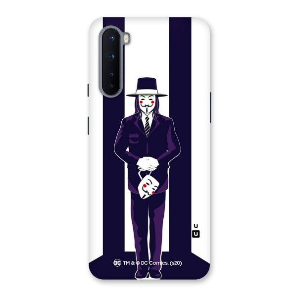 Vendetta Gentleman Holding Mask Illustration Back Case for OnePlus Nord