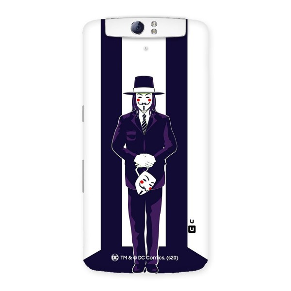 Vendetta Gentleman Holding Mask Illustration Back Case for Oppo N1