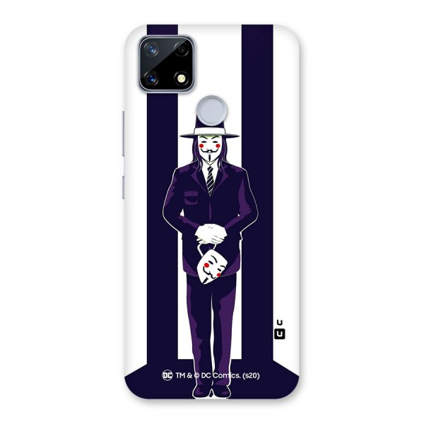 Vendetta Gentleman Holding Mask Illustration Back Case for Realme Narzo 20