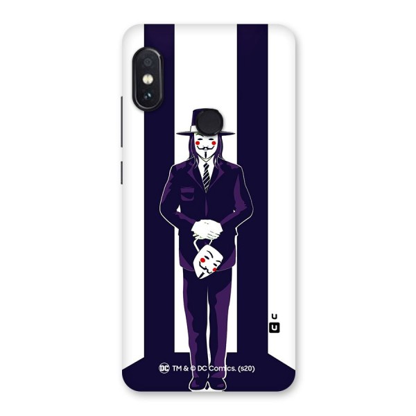 Vendetta Gentleman Holding Mask Illustration Back Case for Redmi Note 5 Pro