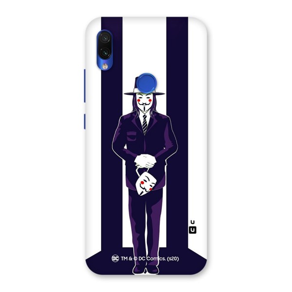 Vendetta Gentleman Holding Mask Illustration Back Case for Redmi Note 7S