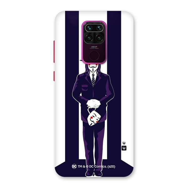 Vendetta Gentleman Holding Mask Illustration Back Case for Redmi Note 9