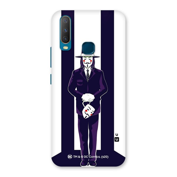 Vendetta Gentleman Holding Mask Illustration Back Case for Vivo Y15