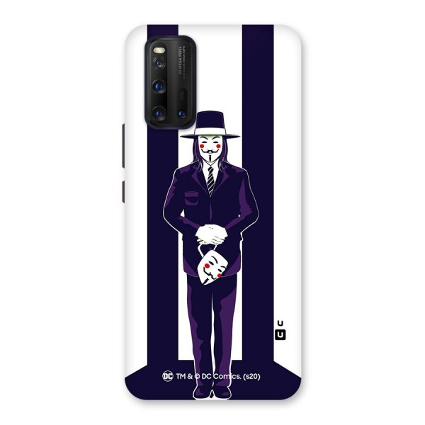 Vendetta Gentleman Holding Mask Illustration Back Case for Vivo iQOO 3