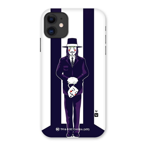 Vendetta Gentleman Holding Mask Illustration Back Case for iPhone 11