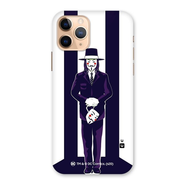Vendetta Gentleman Holding Mask Illustration Back Case for iPhone 11 Pro