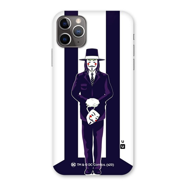 Vendetta Gentleman Holding Mask Illustration Back Case for iPhone 11 Pro Max