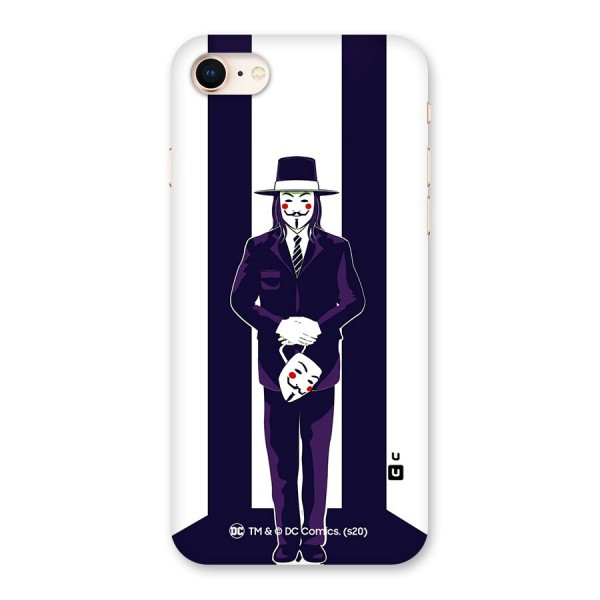 Vendetta Gentleman Holding Mask Illustration Back Case for iPhone 8