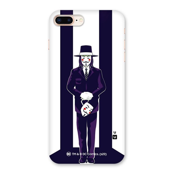 Vendetta Gentleman Holding Mask Illustration Back Case for iPhone 8 Plus