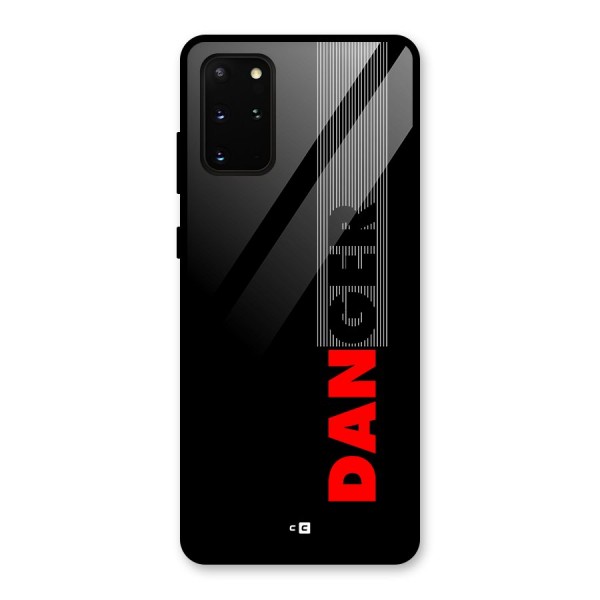 Vertical Danger Glass Back Case for Galaxy S20 Plus
