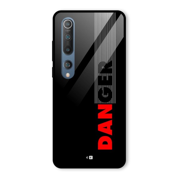 Vertical Danger Glass Back Case for Mi 10