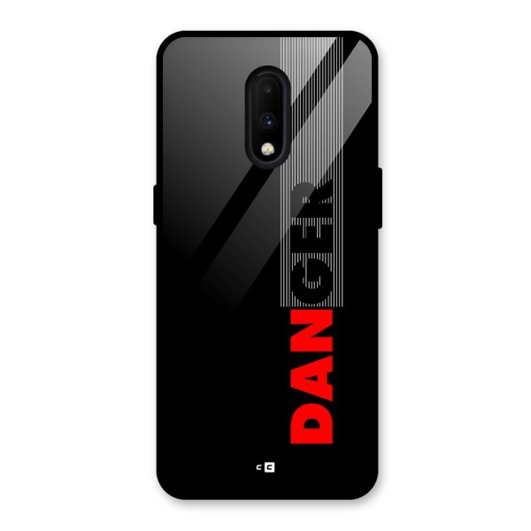 Vertical Danger Glass Back Case for OnePlus 7