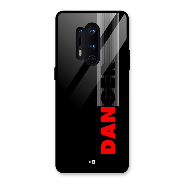 Vertical Danger Glass Back Case for OnePlus 8 Pro