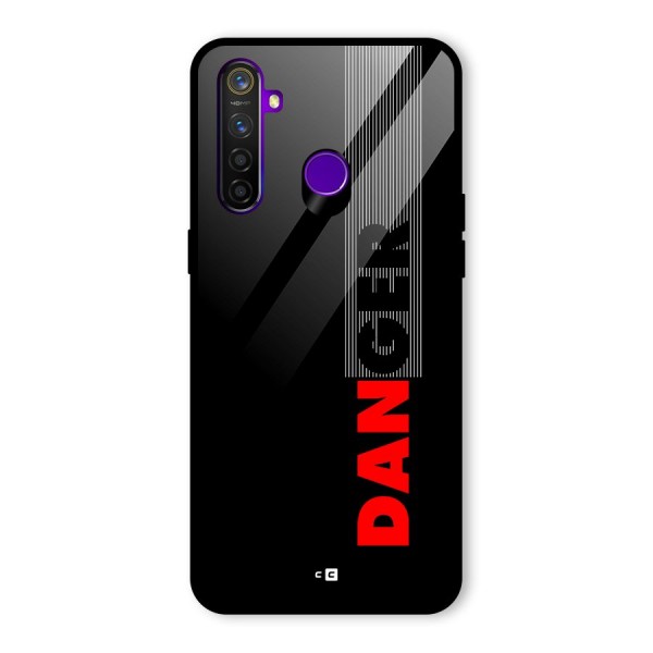 Vertical Danger Glass Back Case for Realme 5 Pro