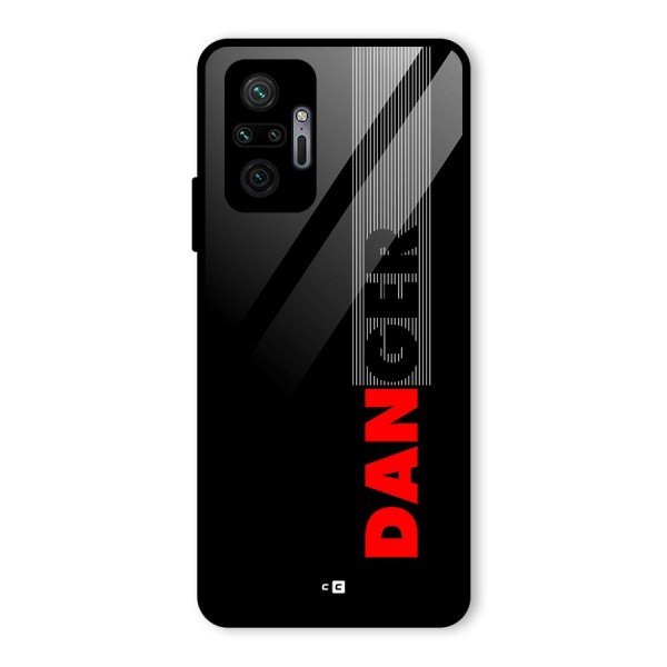 Vertical Danger Glass Back Case for Redmi Note 10 Pro Max