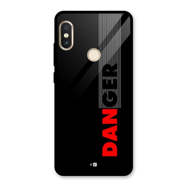 Vertical Danger Glass Back Case for Redmi Note 5 Pro