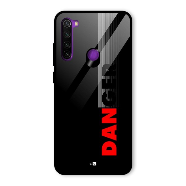 Vertical Danger Glass Back Case for Redmi Note 8