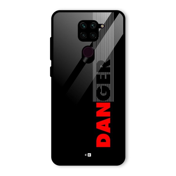 Vertical Danger Glass Back Case for Redmi Note 9