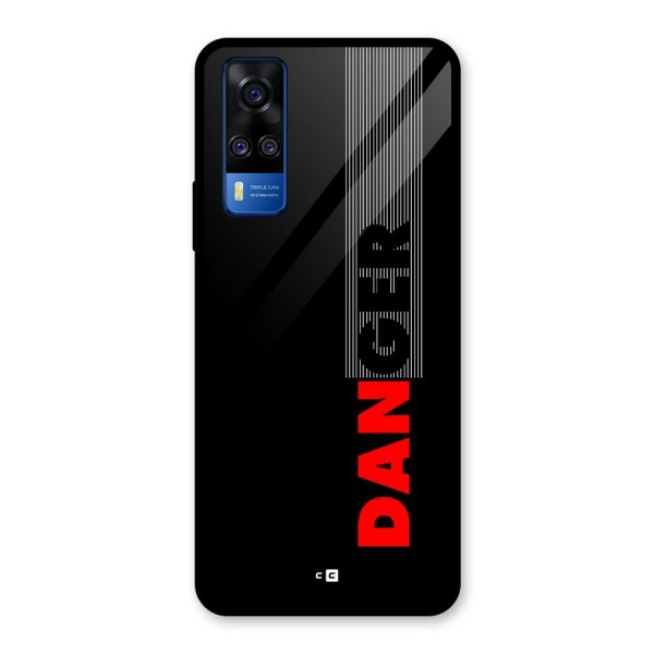 Vertical Danger Glass Back Case for Vivo Y51