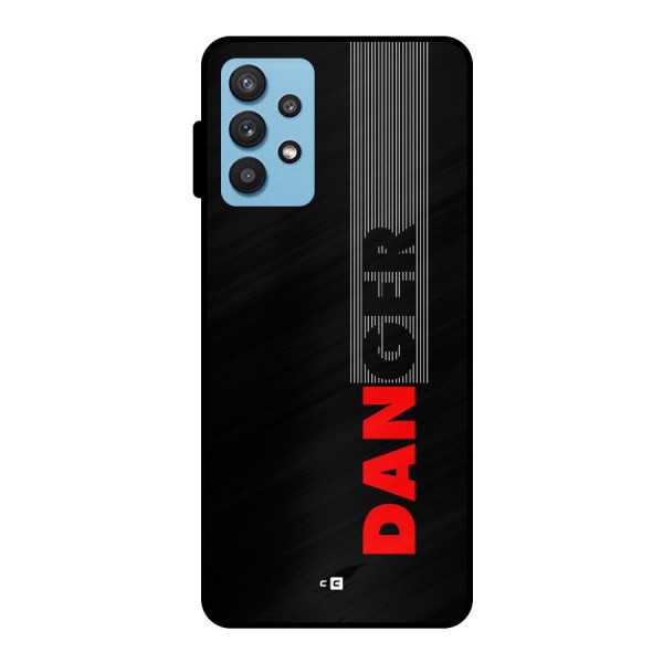 Vertical Danger Metal Back Case for Galaxy M32 5G