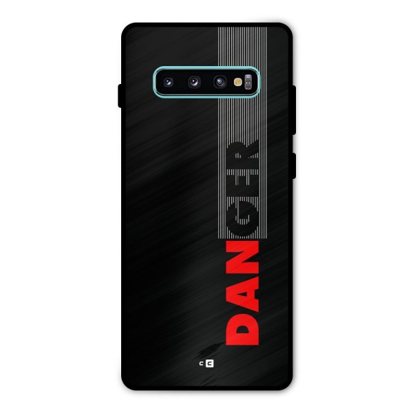 Vertical Danger Metal Back Case for Galaxy S10 Plus