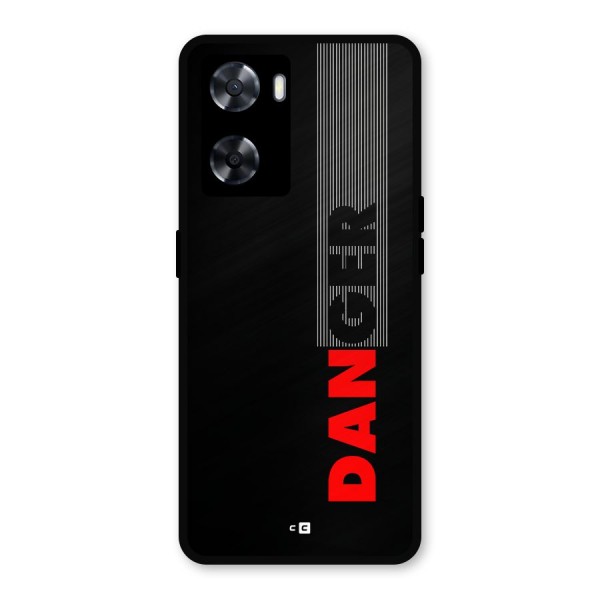 Vertical Danger Metal Back Case for Oppo A57 2022