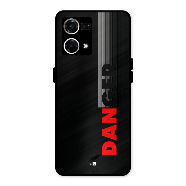 Vertical Danger Metal Back Case for Oppo F21s Pro 4G