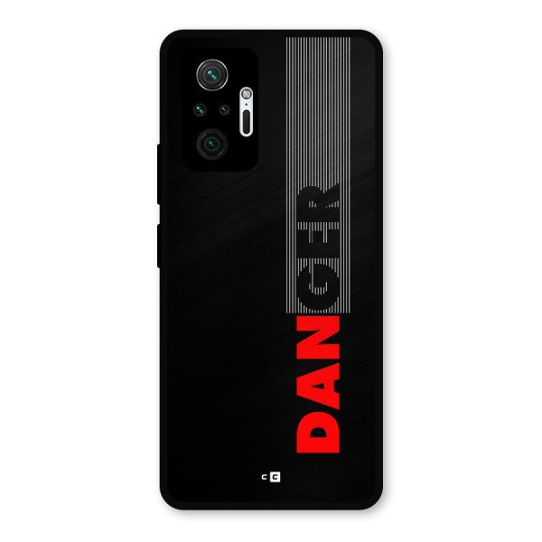 Vertical Danger Metal Back Case for Redmi Note 10 Pro