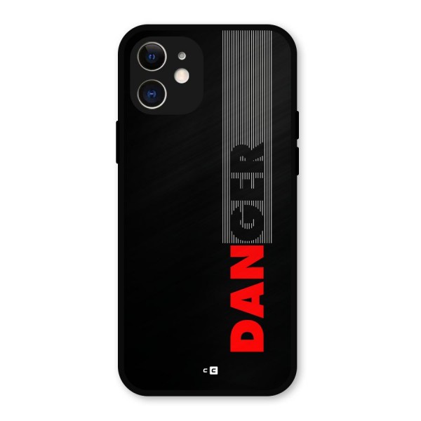 Vertical Danger Metal Back Case for iPhone 12