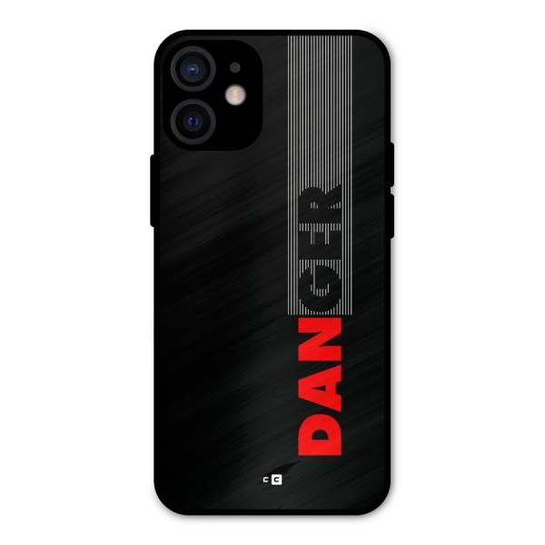 Vertical Danger Metal Back Case for iPhone 12 Mini