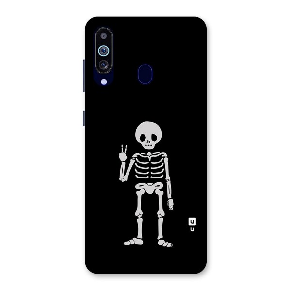 Victory Skeleton Spooky Back Case for Galaxy A60